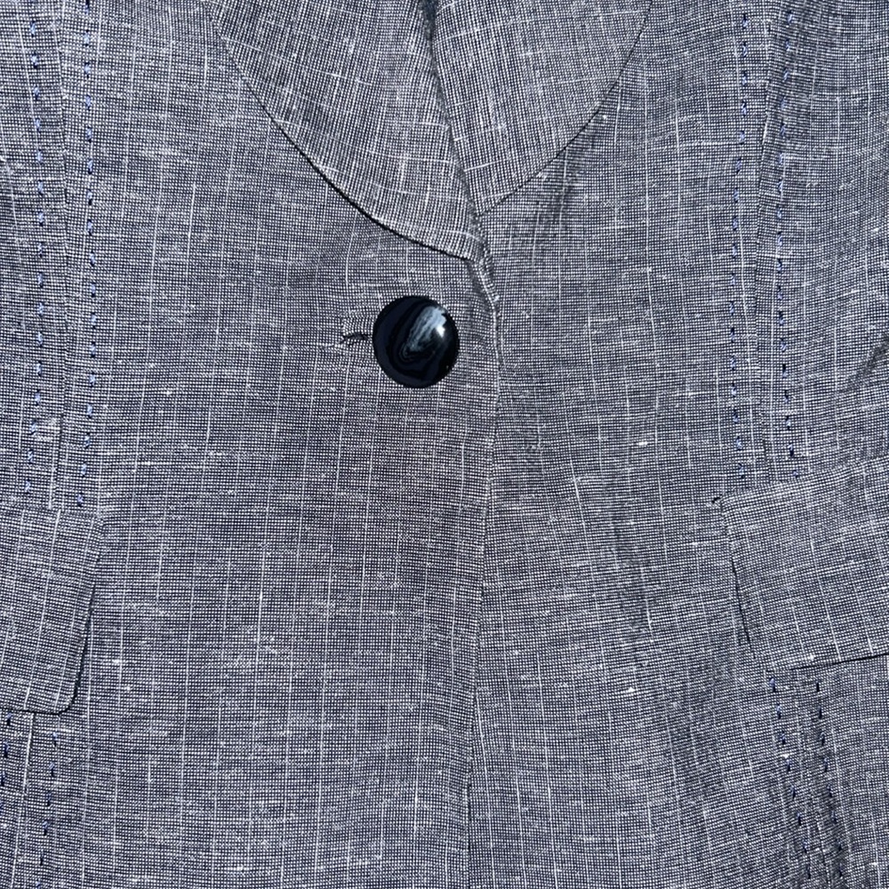 Antonio Melani Single Breasted Melissa Style Gray Linen Blazer Jacket Size 8 - Picture 7 of 7